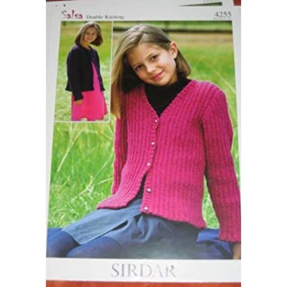 New Sirdar 4255 Salsa Child Cardigan Sweater Double Knitting Pattern - Picture 2 of 2